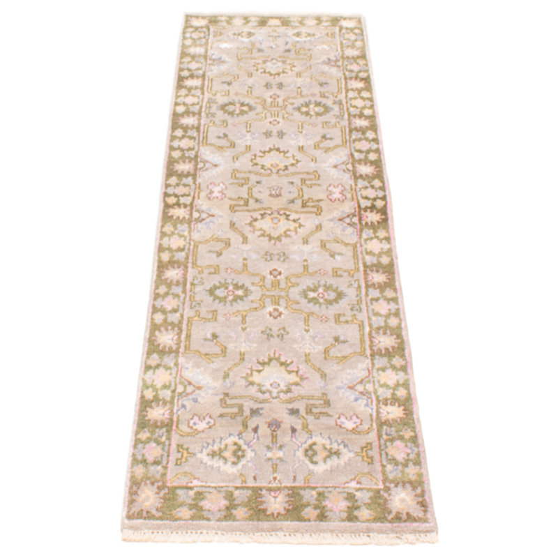 Tapis de couloir gris nouvel âge en laine 2 pi 5 po x 7 pi 10 po Bonin