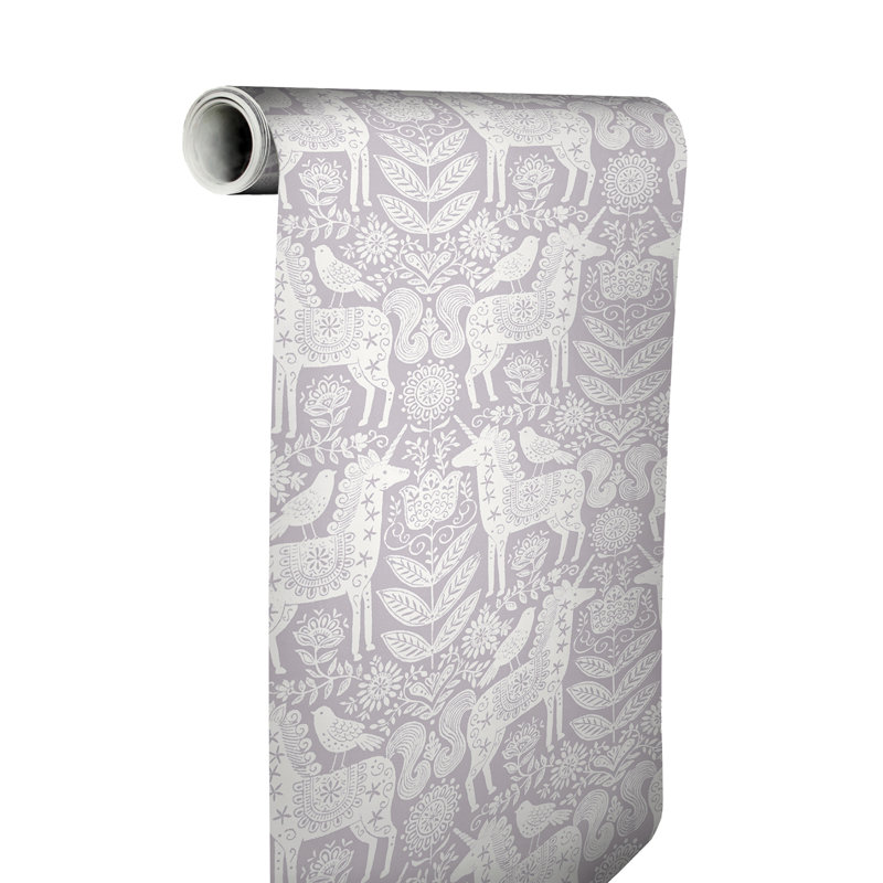 Aason 18' L x 20.5" W Peel and Stick Wallpaper Roll, Grey
