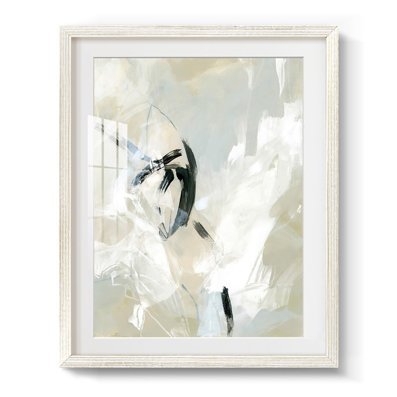 Scribble Veil II - impression encadrée, H 28,5 po x l 20,5 po, Blanc