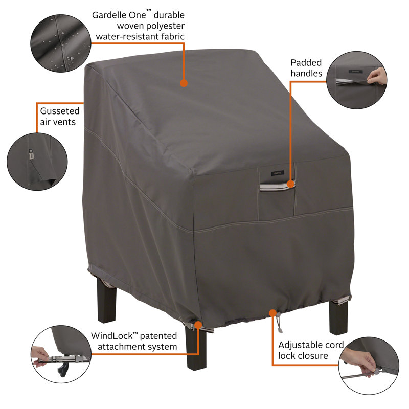Patio Furniture Cover for Outdoor Club Chairs, 31" H x 38" W x 40" D