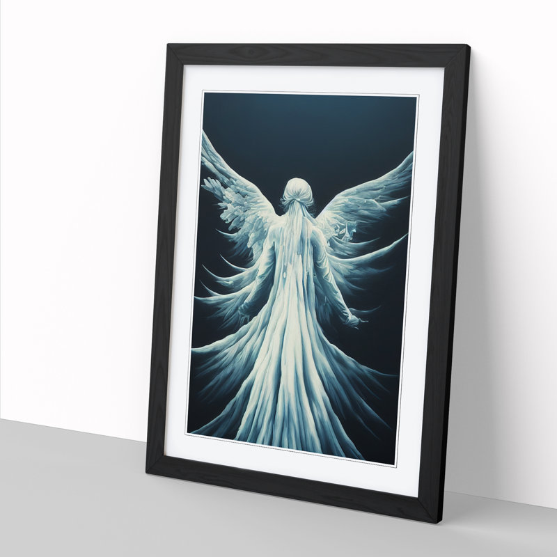 Limuel Dripping Angel - Picture Frame Print, 34cm H x 25cm W x 2cm D, Oak