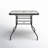 Aliyahna 32'' Patio Square Table Tempered Glass Steel Frame Outdoor Pool Yard Garden