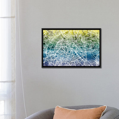 «Paris, France» par Michael Tompsett, reproduction d'art graphique sur toile