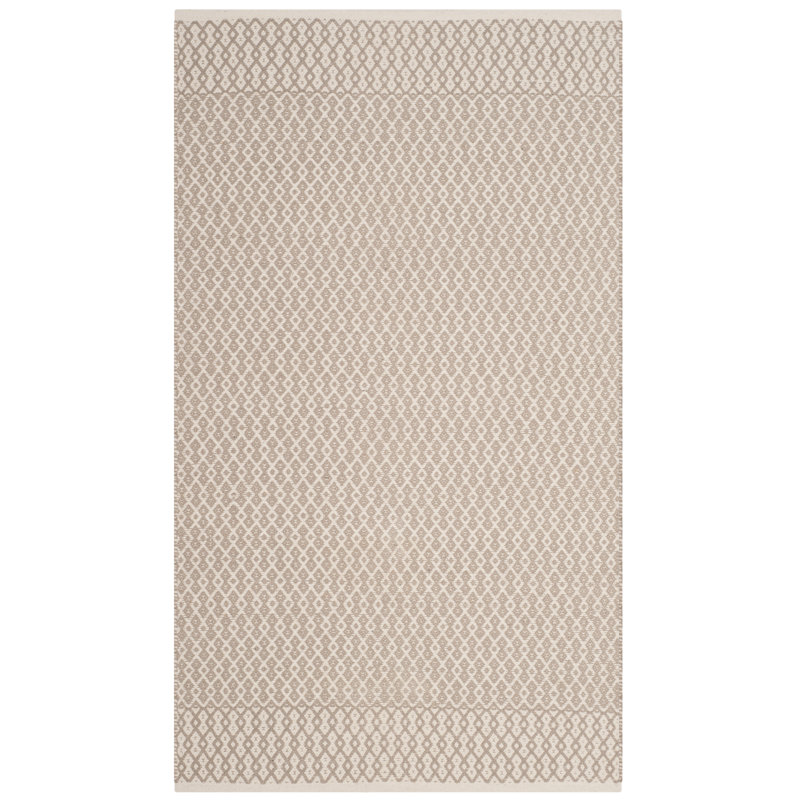 Bester Hand Woven Cotton Geometric Rug, Rectangle 3' x 5'