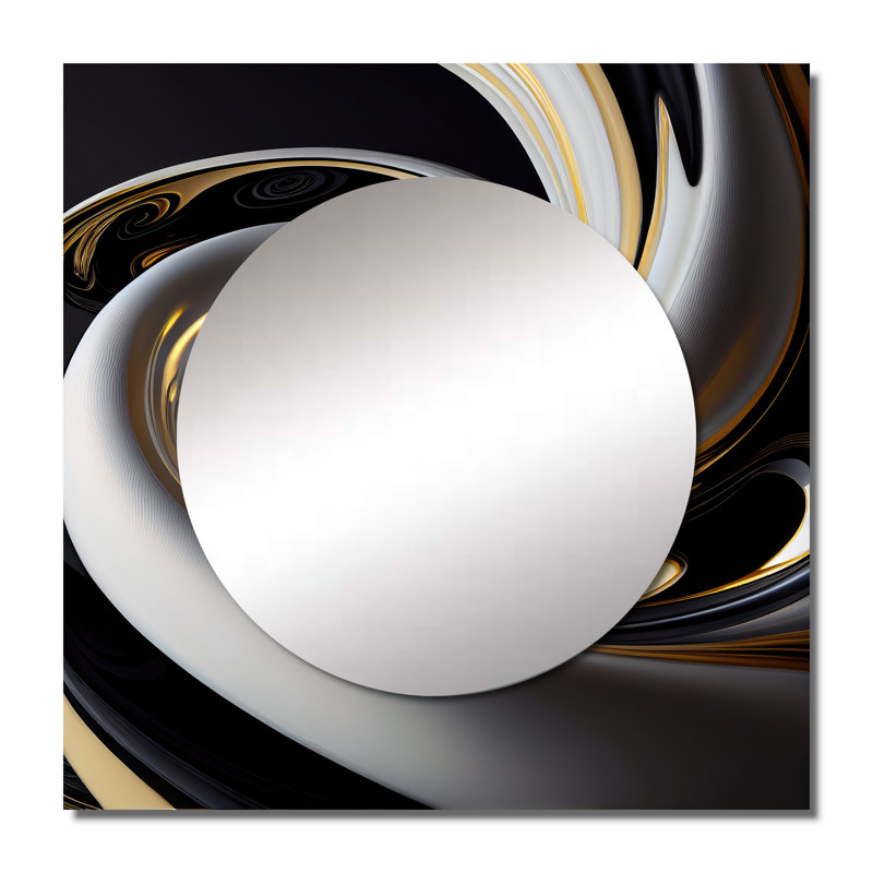 Miroir mural de salon moderne Trenadi, 29 po x 29 po