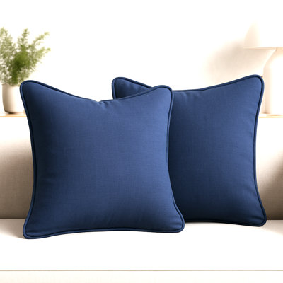 Textured Cotton Throw Pillow Covers  Modern Cushion Covers  Elegant Square Pillow Cases