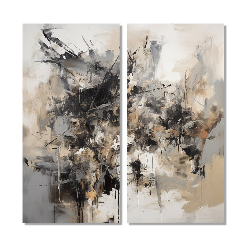 «Gray World Inner Worlds of Marble III», art mural moderne sur toile, H 20 po x l 24 po, Toile tendue, Ne s’applique pas