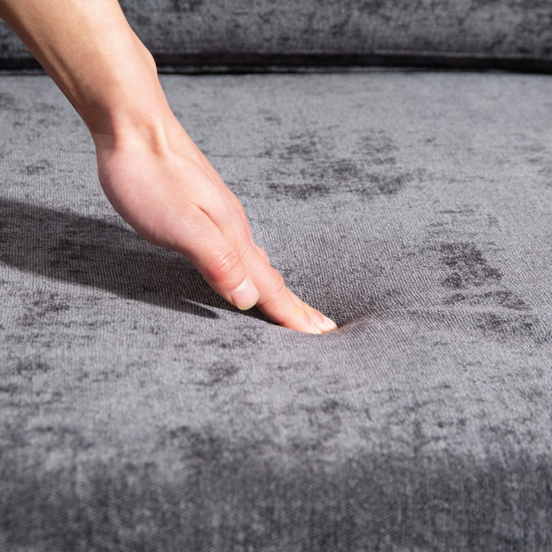 3-Seater Deep Sofa Couch, Dark Grey