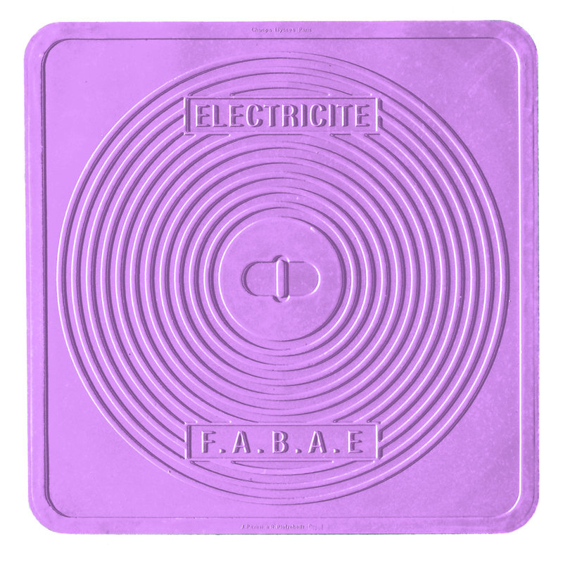 Assiette de présentation carrée Street Cover Paris - 6 pièces , Lilas