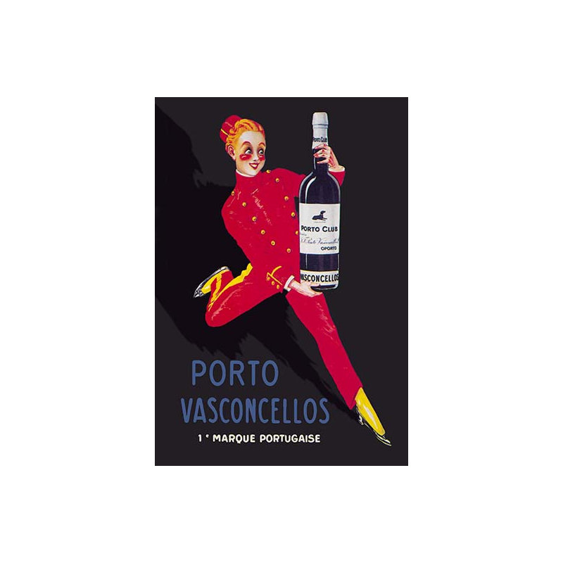 Publicité rétro porto vasconcellos, H 66 po x l 44 po x P 1,5 po