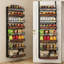 Organisateur de garde-manger noir à 8 niveaux en bois et acrylique noir, support à épices robuste de 180 lb et rangement mural simple-915919399-934755938