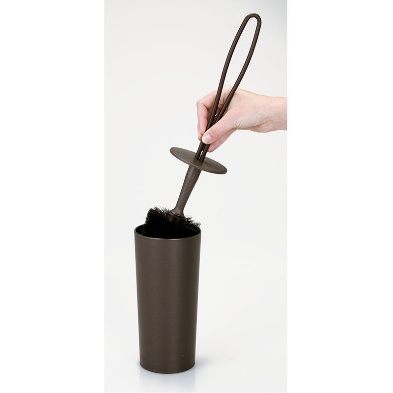 Bronze Steel Toilet Brush Holder with Loop Handle