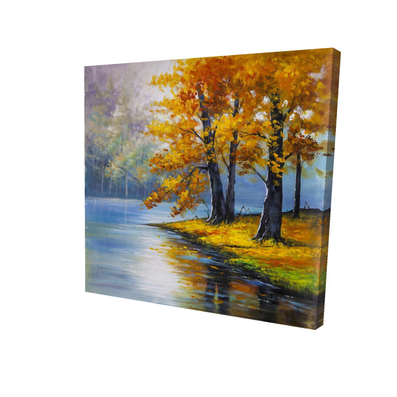 «Tree with Autumn», reproduction de peinture à l'huile sur toile tendue, H 36 po x l 36 po x P 1,5 po