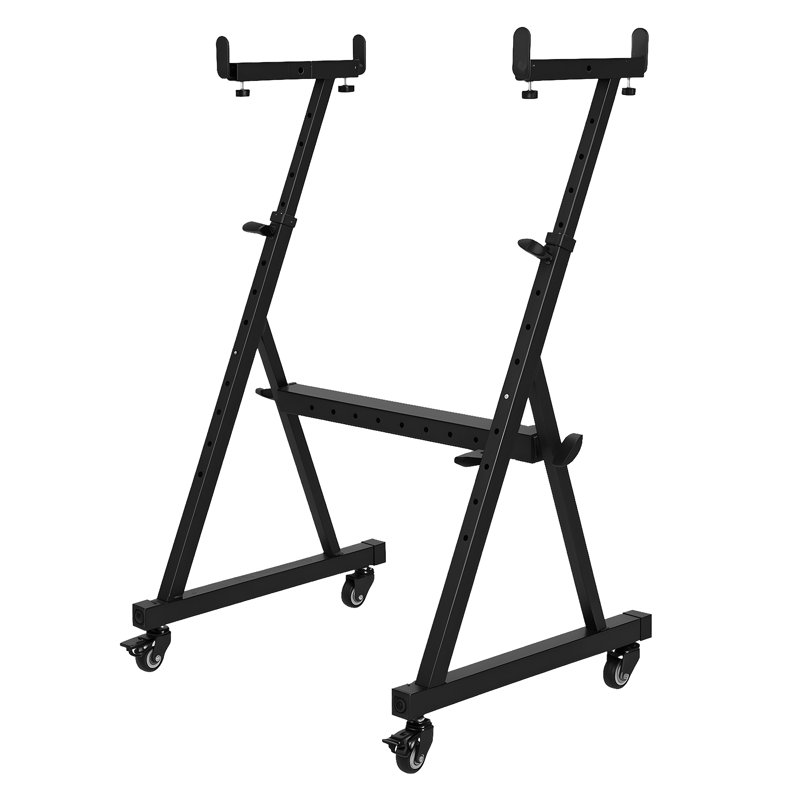 Adjustable Digital Piano Stand,Digital Piano Holder with Wheels, Rolling Musical Keyboard Stand