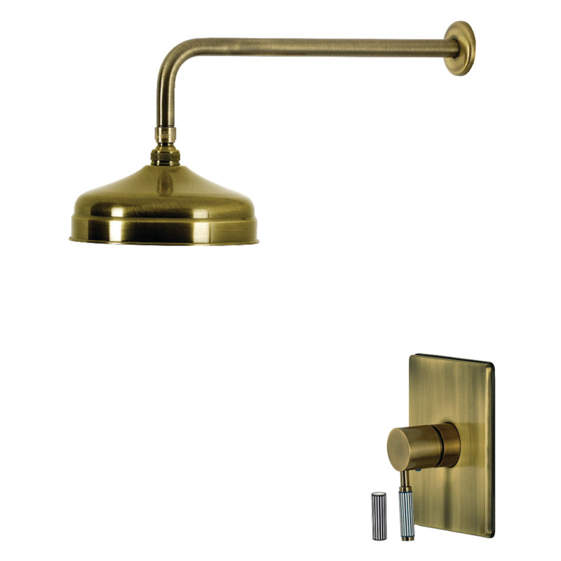 Kingston Brass Verona Single-Handle Pressure Balanced Shower Faucet, Antique Brass