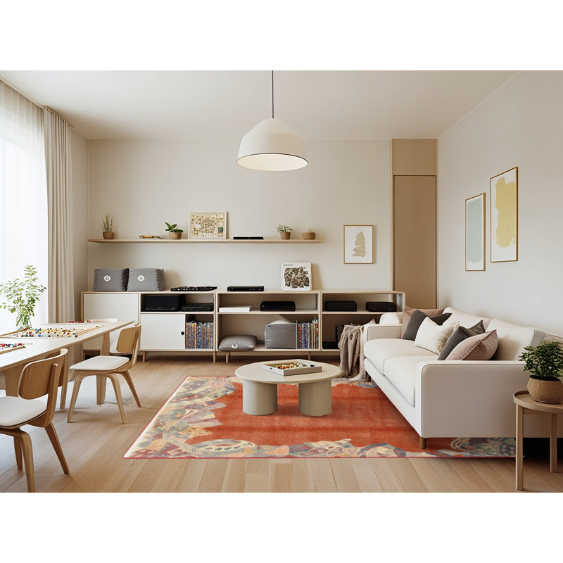 Miladie Abstract Indoor Rug, Rectangle 7' x 9'