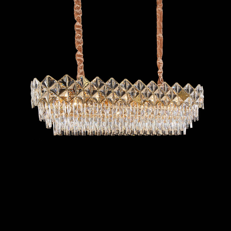 Regalia 16-Light Rectangular Crystal Chandelier - Gold