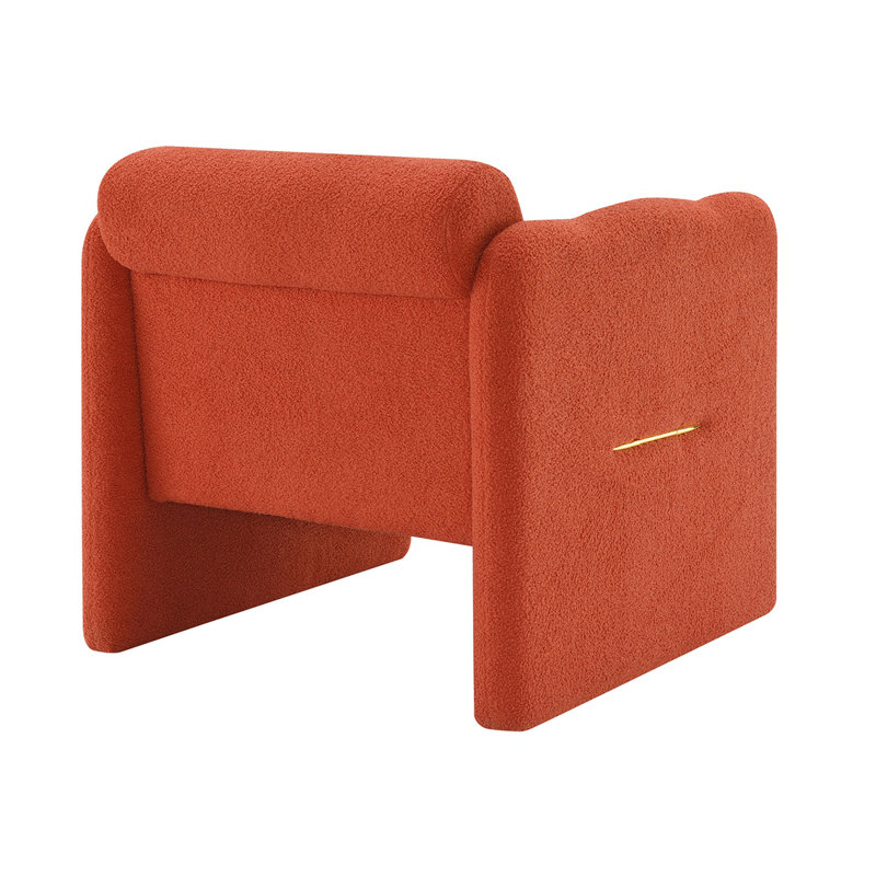 Zylah Upholstered Accent Chair, Orange