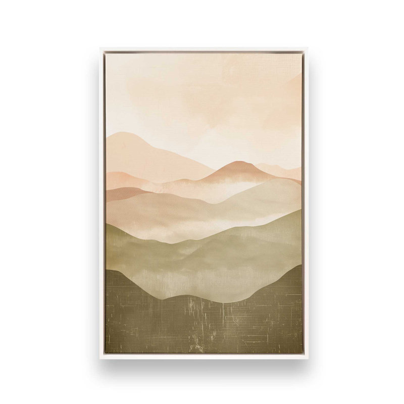 Sunset Jasper Set of 2, 37" H x 50" W, Opaque White Floater Framed