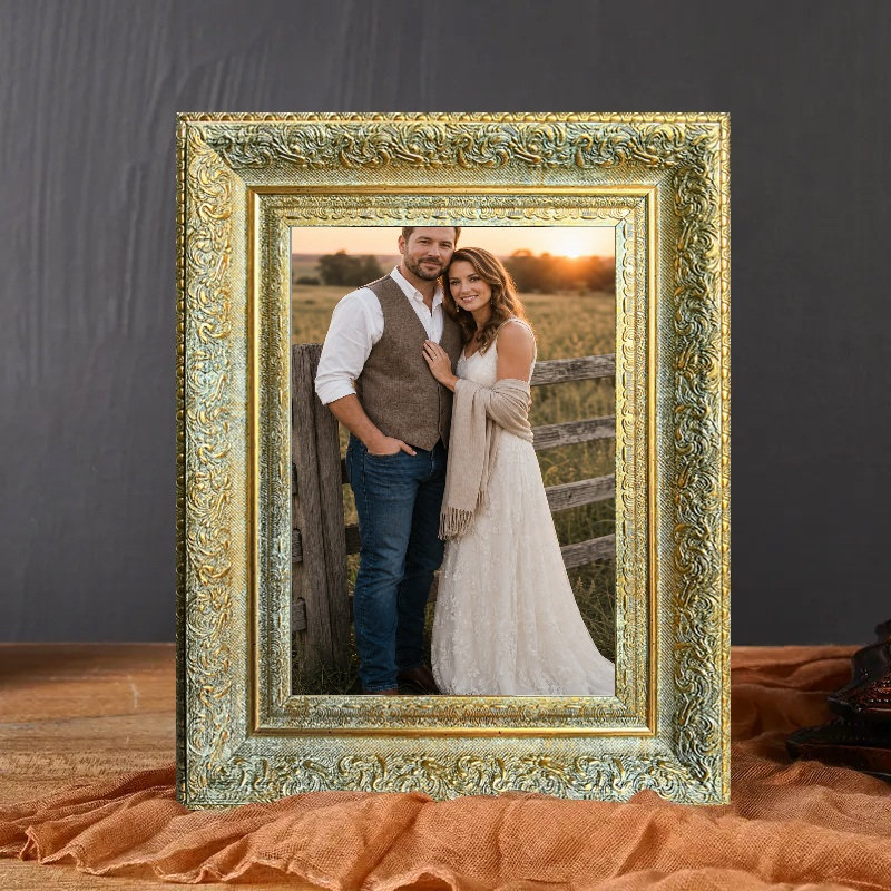Cadre photo doré antique 1 PC 11 "x 14" avec orientation portrait ou paysage, Or antique, 1, L 11 po x H 14 po