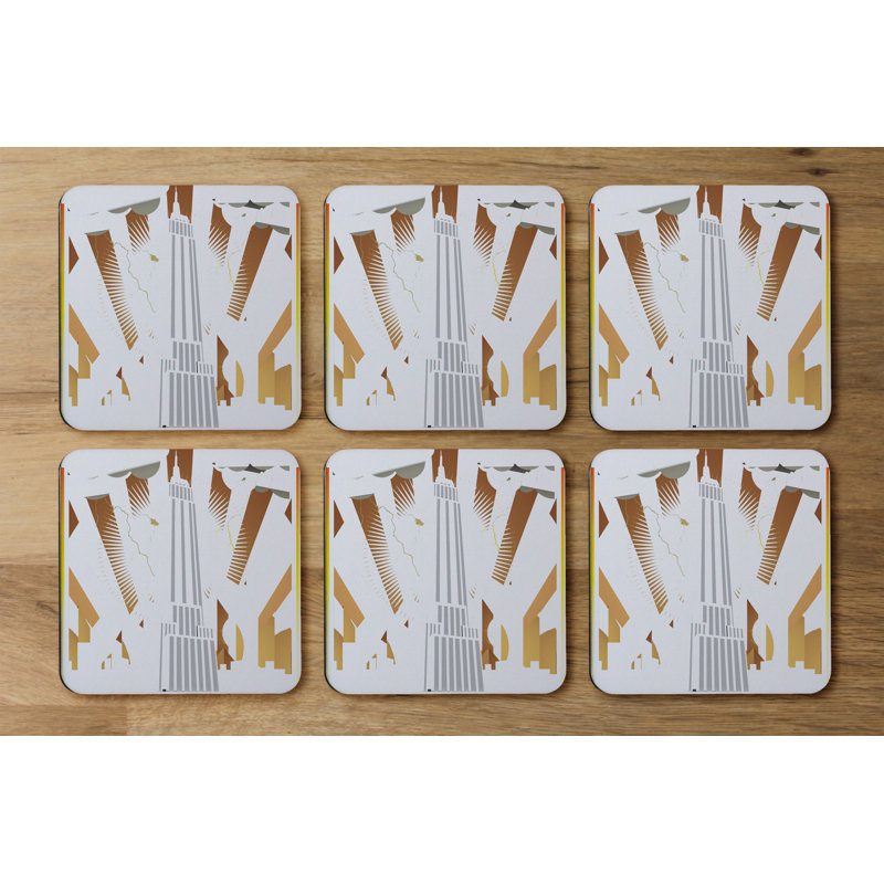 Square 6 Piece Coaster Set