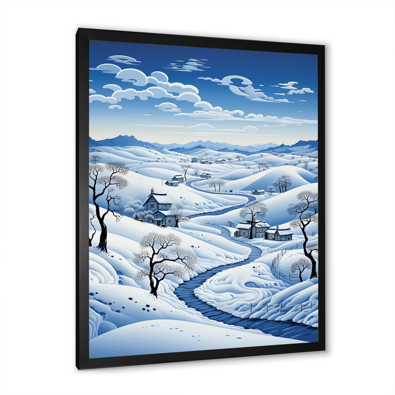 Snow Winters Solitude IV - impression, Cadre photo noir, H 44 po x l 34 po x P 1,5 po
