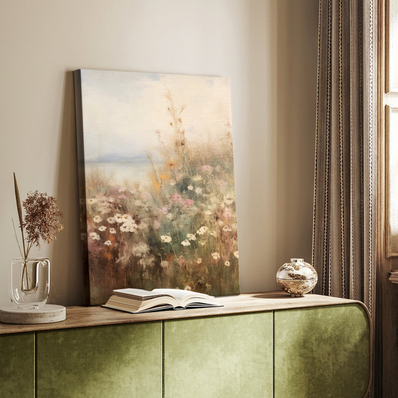 Imprimé floral rétro XLV III - galerie Cavas enveloppé, H 36 po x l 24 po