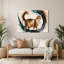 Chats Somali, art mural en métal blanc-1913658673