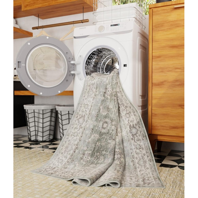 Tapis lavable à la machine Whitley Whitestone, Rectangulaire 8 pi x 10 pi