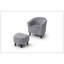 Chaise et repose-pieds Salem G00206-C, gris-132751312