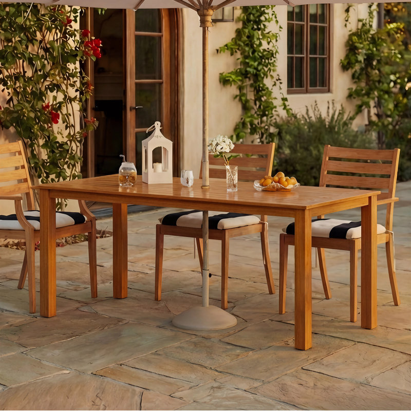 HDPS All-Weather Outdoor Dining Table For 6–8 People With Umbrella Hole (Chairs not included)