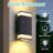 2-Pack 9.8" LED Square Up Down Outdoor Wall Lantern, IP65 Waterproof Outdoor Wall Light
