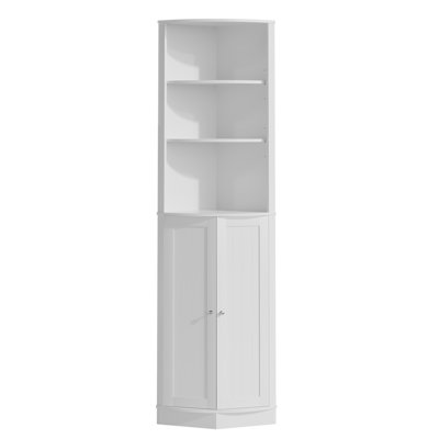 67" Tall Corner Cabinet with 2 Doors and Adjustable Shelves