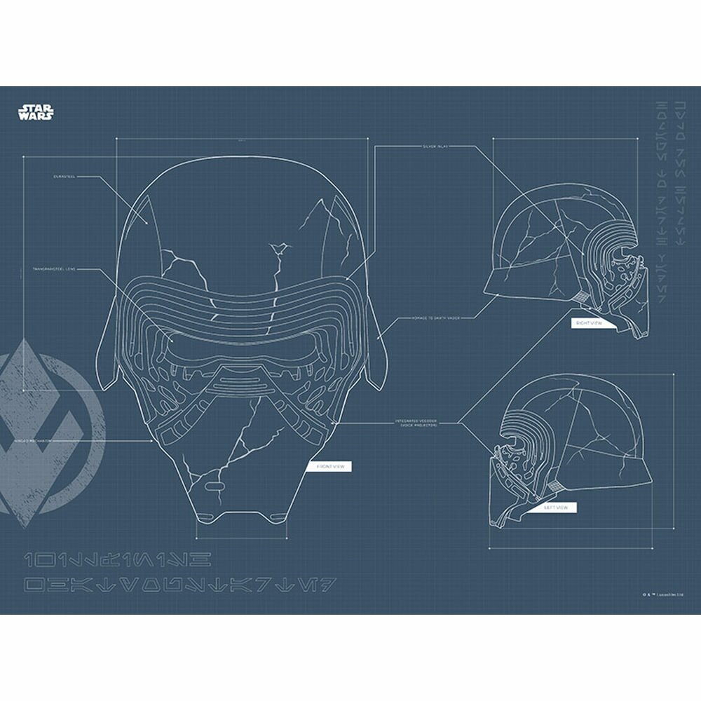 Poster Star Wars Ep9 Kylo Helmet