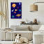  «Solar System» par Elizabeth Caldwell, art mural en verre acrylique, 24 po x 36 po