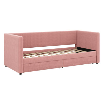 Daybed With Two Drawers And Wood Slat