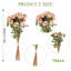 12PCS Fleurs artificielles roses en soie-404937728