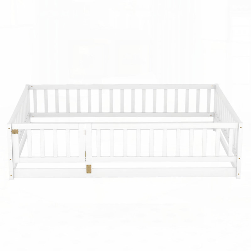 Lit en bois, Blanc, Lit double