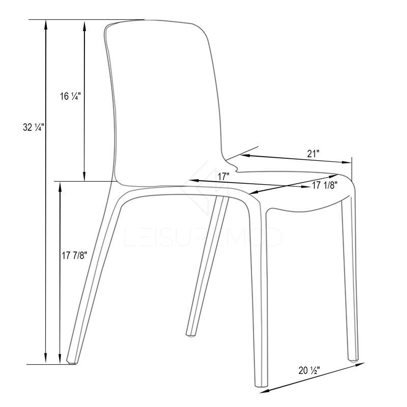 Stackable Dining Chair Transparent Acrylic Commercial Banquet Modern Side Chair (Set of 4)