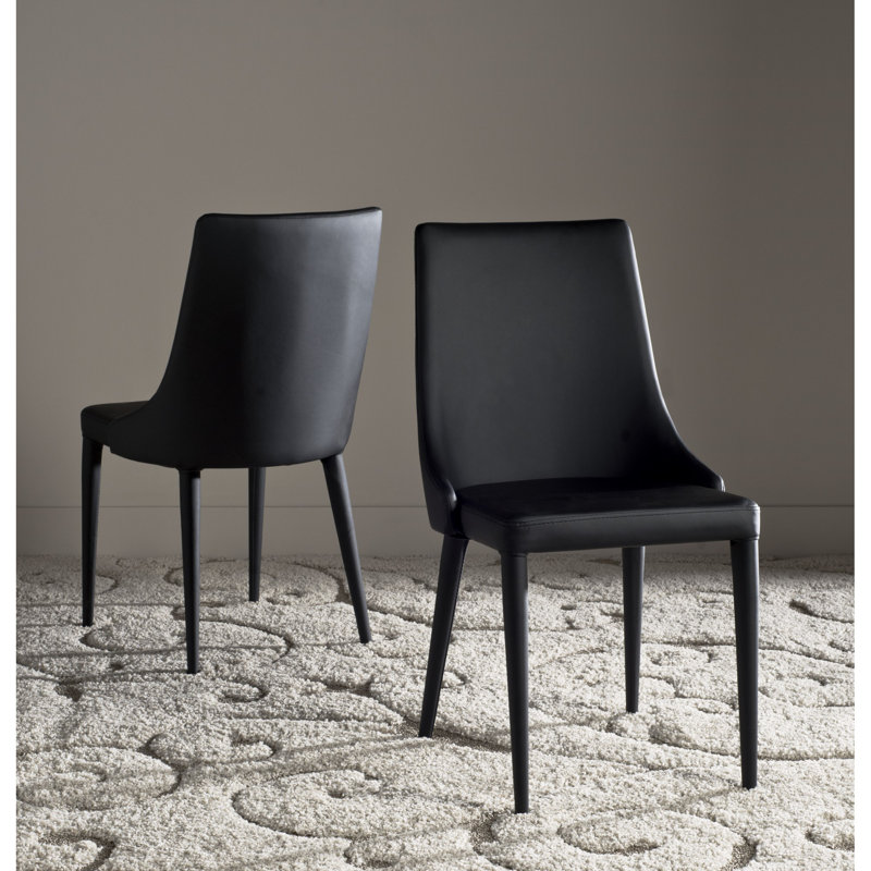 Bohy 19.1" H Upholstered Side Chair, PU Black