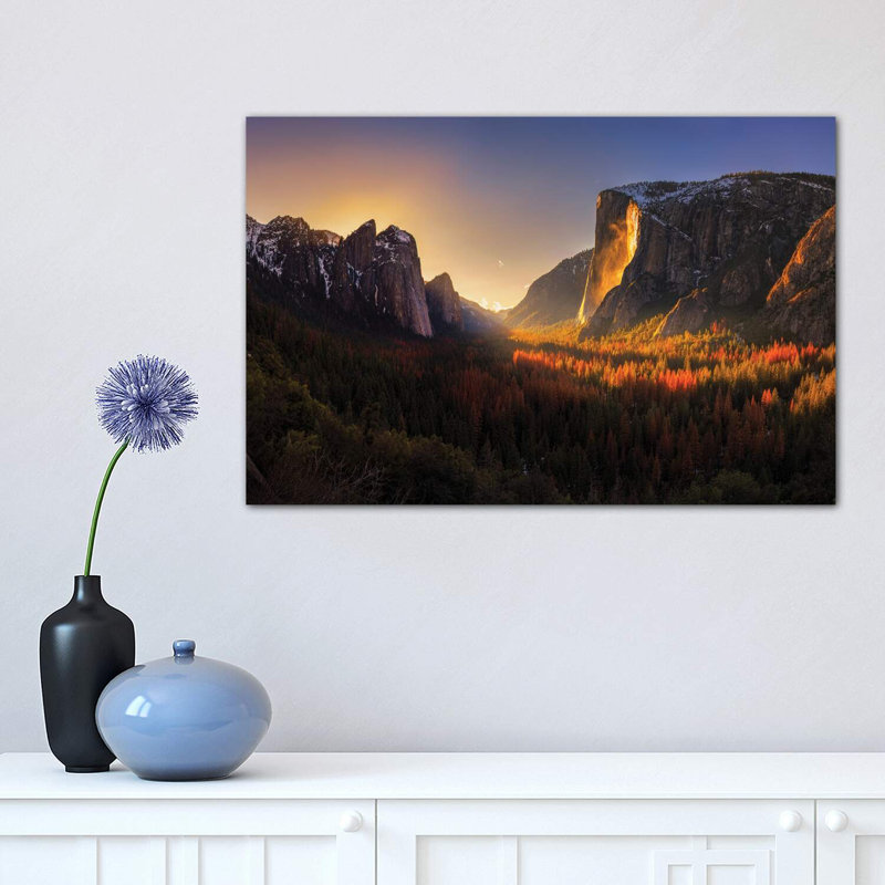 Yosemite Firefall by Yan Zhang - Wrapped Canvas Print, 30.48 cm H x 45.72 cm W
