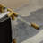 Bedroom Bench, Clear Acrylic and Gold Stainless Steel Combination-183128903