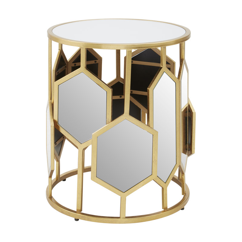 Sobel Glass Top Drum End Table