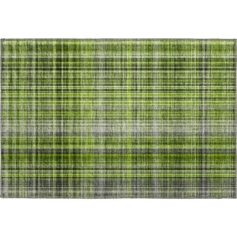 Premium Machine Washable Cerrito AMF541 Green Rug