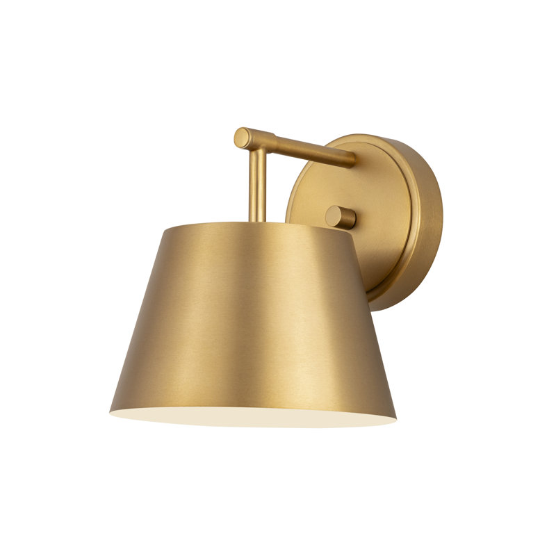 Wykeria Steel Armed Sconce, Modern Gold