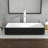 Mocoloo 24"L x 14"W Black Ceramic Bathroom Vessel Sink Rectangular Porcelain Bathroom Basin(No Base)-125359458