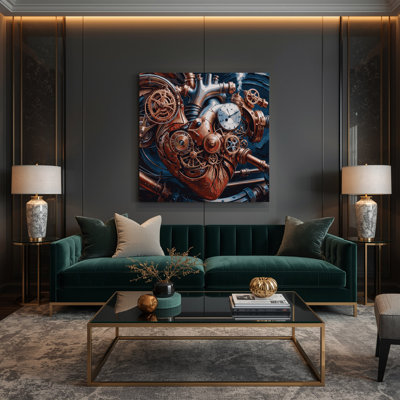 Art mural sur toile mauve Sci Fi