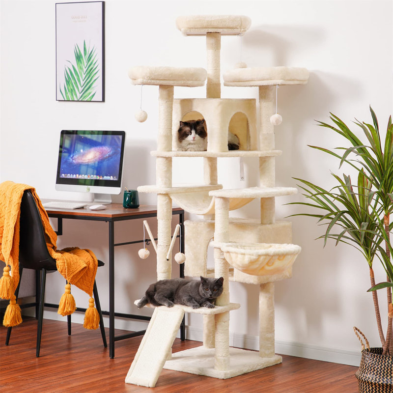 Arbre à chat 70,87 po H, Beige