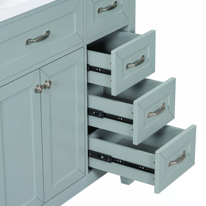 Meuble-lavabo 36 po avec lavabo, Vert