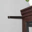 Présentoir de rangement en verre avec éclairage et tablettes mobiles - Étui cerisier foncé Système d'éclairage sophistiqué Porte silencieuse 12,53 po Large-1683444147
